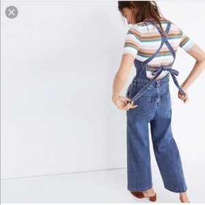 💕Rare💕Madewell Denim Tie-back jumpsuit XXS